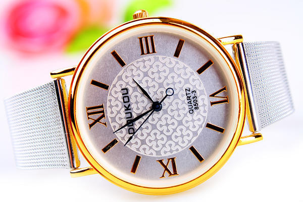 供应休闲简约罗马刻度男士网带手表广州手表批发162883