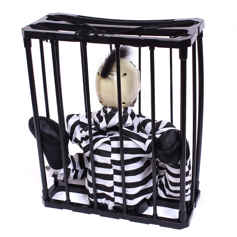 义乌批发新奇特整蛊玩具牢笼鬼笼子鬼囚犯鬼怪恐怖玩具万圣节