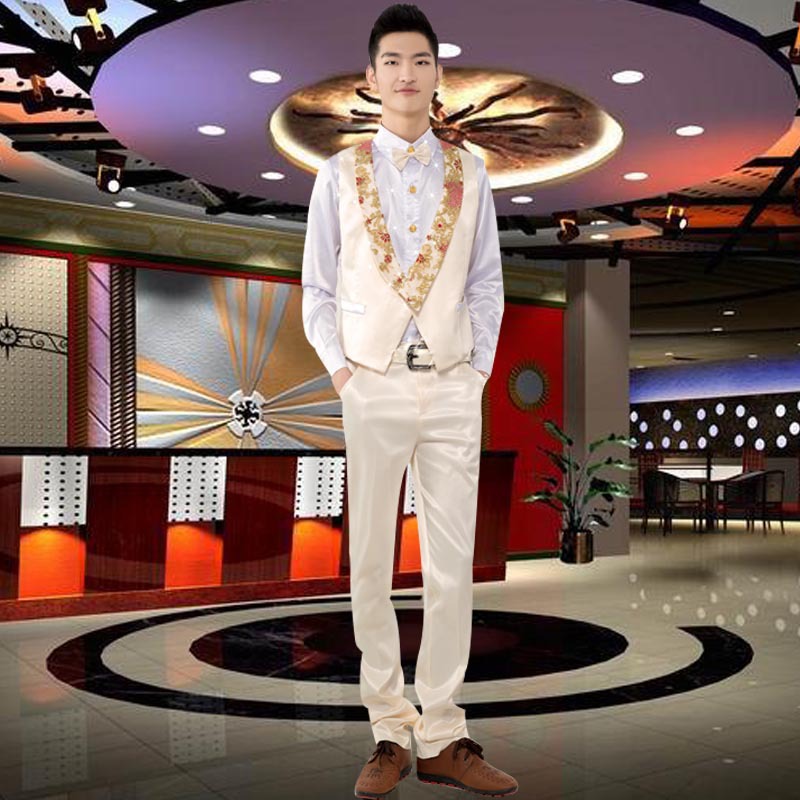 2014新款酒店ktv夜场少爷服装套装长袖酒吧夜总会服务员工作制服