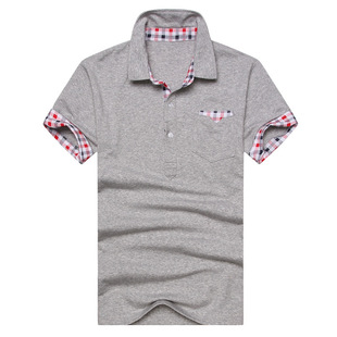 批发采购男式t恤-新款polo衫夏季男士休闲t恤纯棉翻领t恤纯色短袖