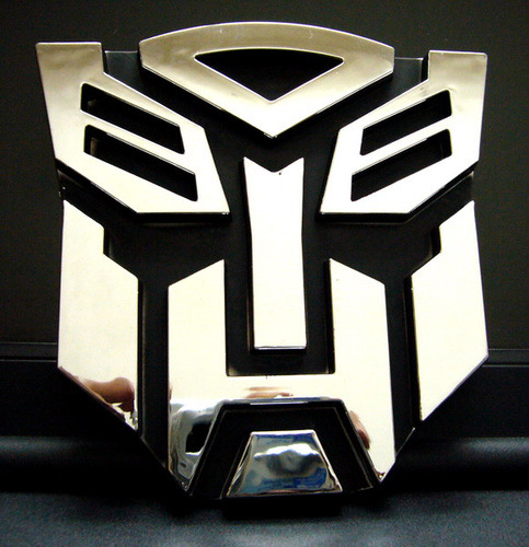 铝塑3d变形金刚 狂派/博派 擎天柱汽车人标志 电镀个性车贴改装贴