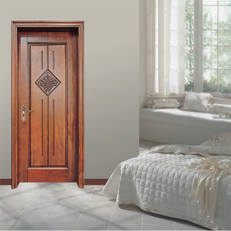 定制中国风纯实木简约优雅房间入户门厨卫门佛山木门