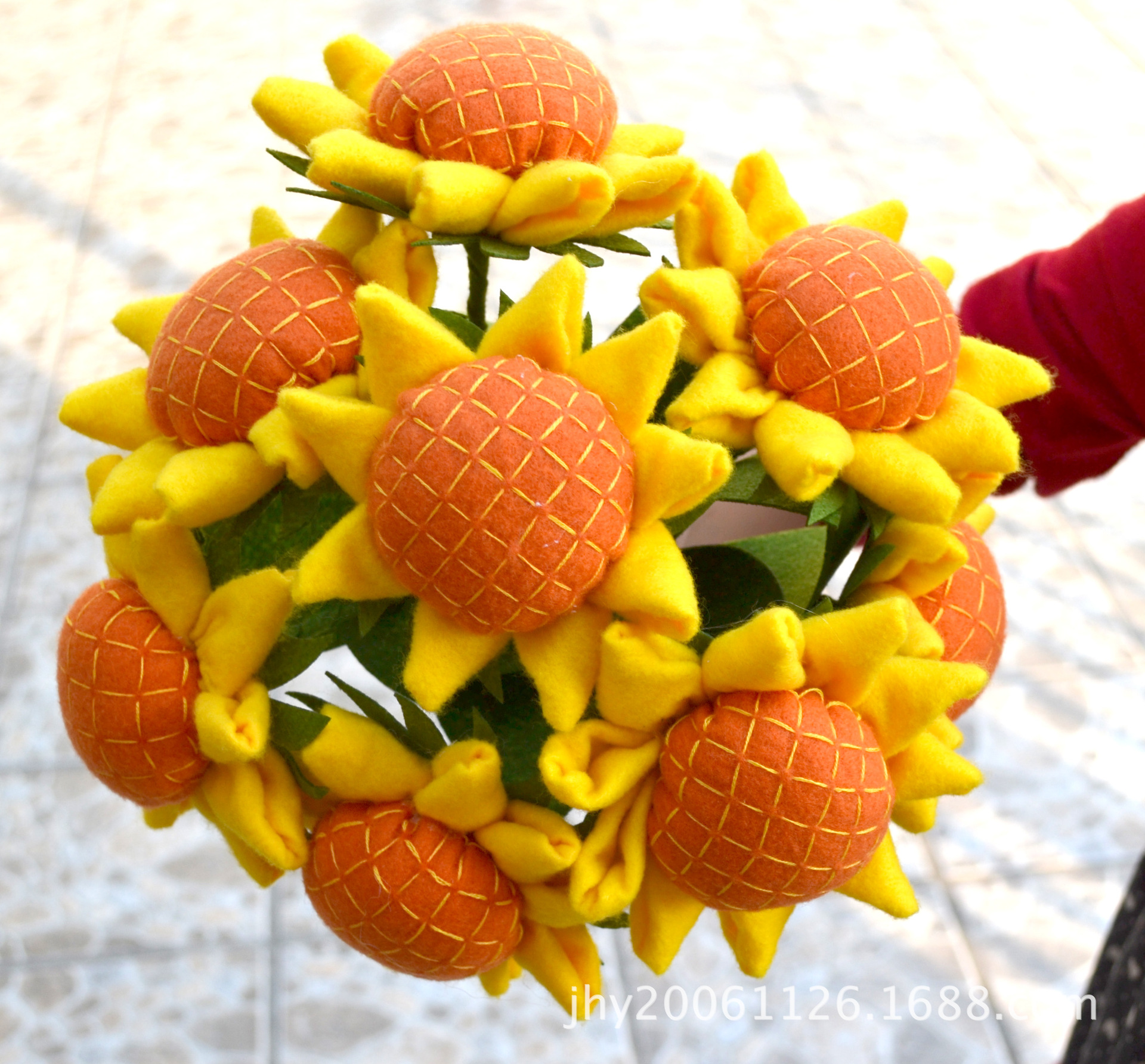 金涵】手工不织布布艺 太阳花 材料包可多拍或者单拍批发