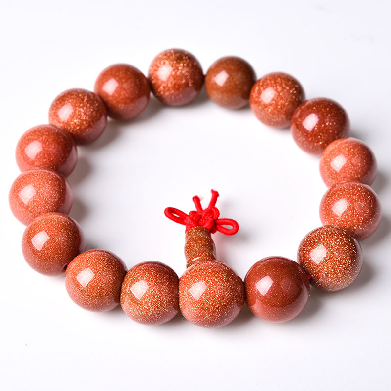 天然金刚砂星空招财转运如意结金沙佛珠手链