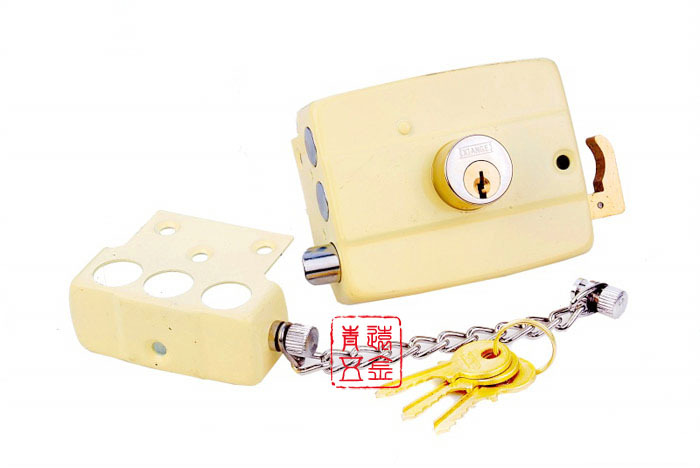 全国五金批发 三环牌老式117型三舌保险门锁 防盗门锁 外装门锁