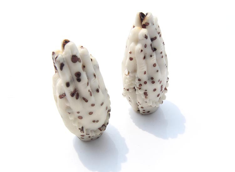 纯天然千眼菩提子原籽手工打磨雕刻佛手diy手把玩件文玩摆件饰品