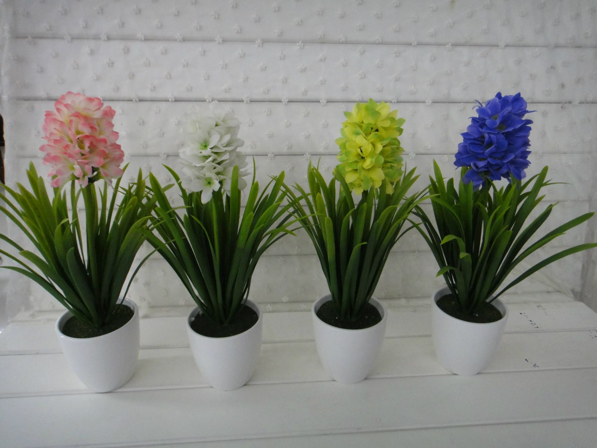 仿真盆栽批发 塑料盆春草风信子