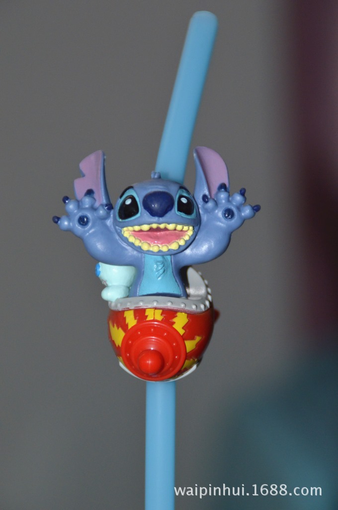 迪斯尼正品 星级宝贝 史迪仔 史迪奇 小金公仔玩具玩偶 吸管玩具