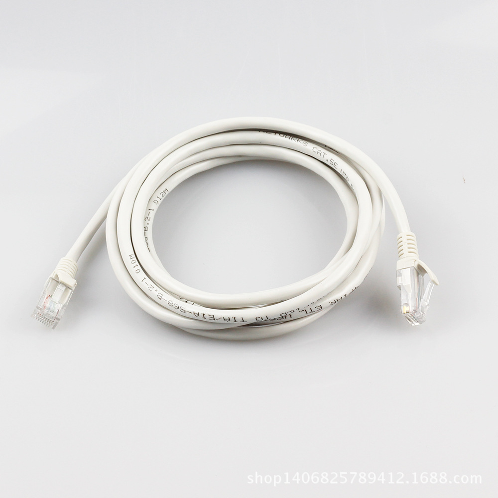 《荐》5米网线铜包铝成品超五类网线 cat5e电脑网络线 rj45