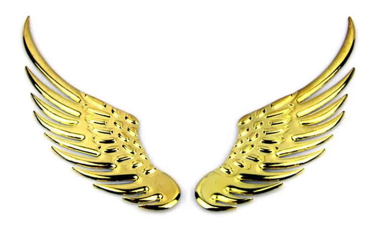 3d金属立体车贴/汽车车贴/个性3d车贴/天使金属车贴/天使翅膀