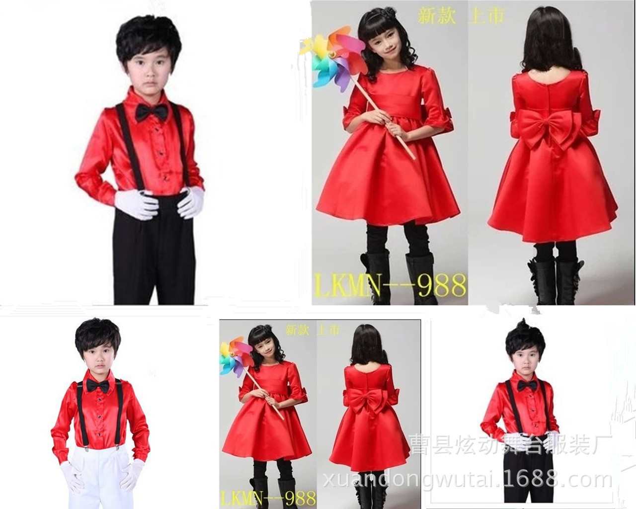 新款元旦儿童表演服中小学生大合唱诗歌朗读舞台服饰礼服女