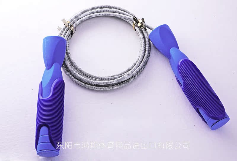 名称:海绵钢丝轴承跳绳 品牌:鸿翔 型号 材质:塑料,钢丝 包装:pvc