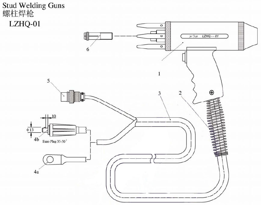 气保焊焊枪内部结构图图片