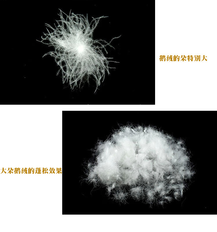 缤朵厂家供应白鹅绒 90%白鹅绒 高蓬松度 白鹅羽绒批发 绒朵大