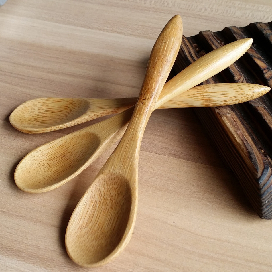 真正一级品竹制碳化宝宝勺 竹勺 正品 天然食品勺 酱料勺