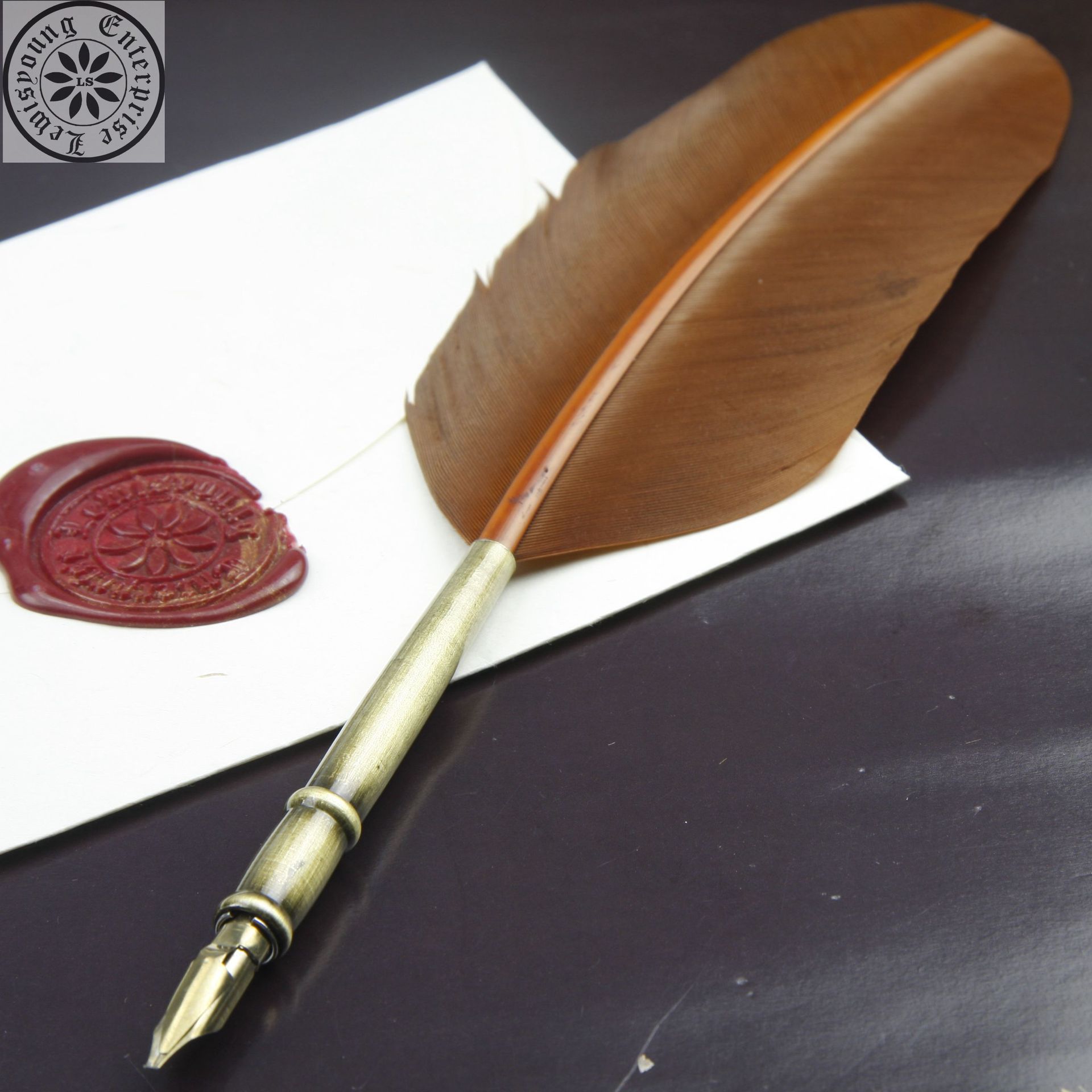 ls832b -火鸡羽毛蘸水笔~单支 (8)