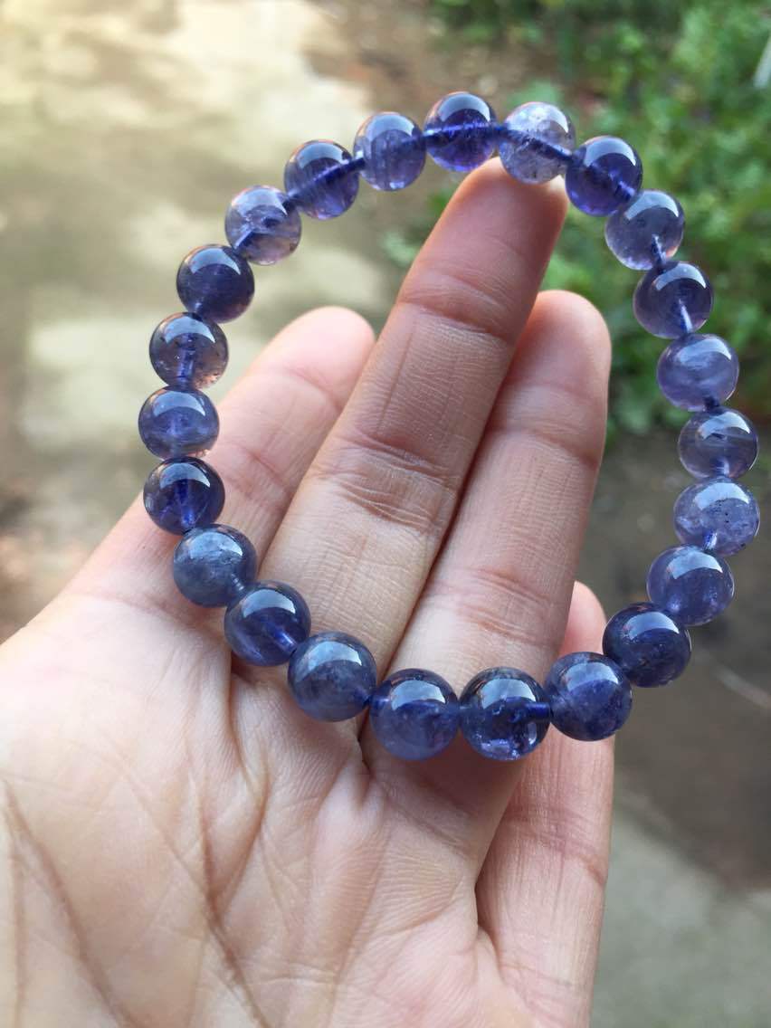 天然堇青石手链批发 8毫米 女款随机发货 库存处理