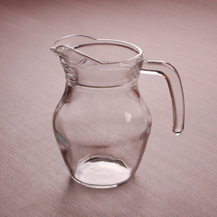 厂家直销玻璃扎壶卡拉壶调酒壶带把500ml广告促销