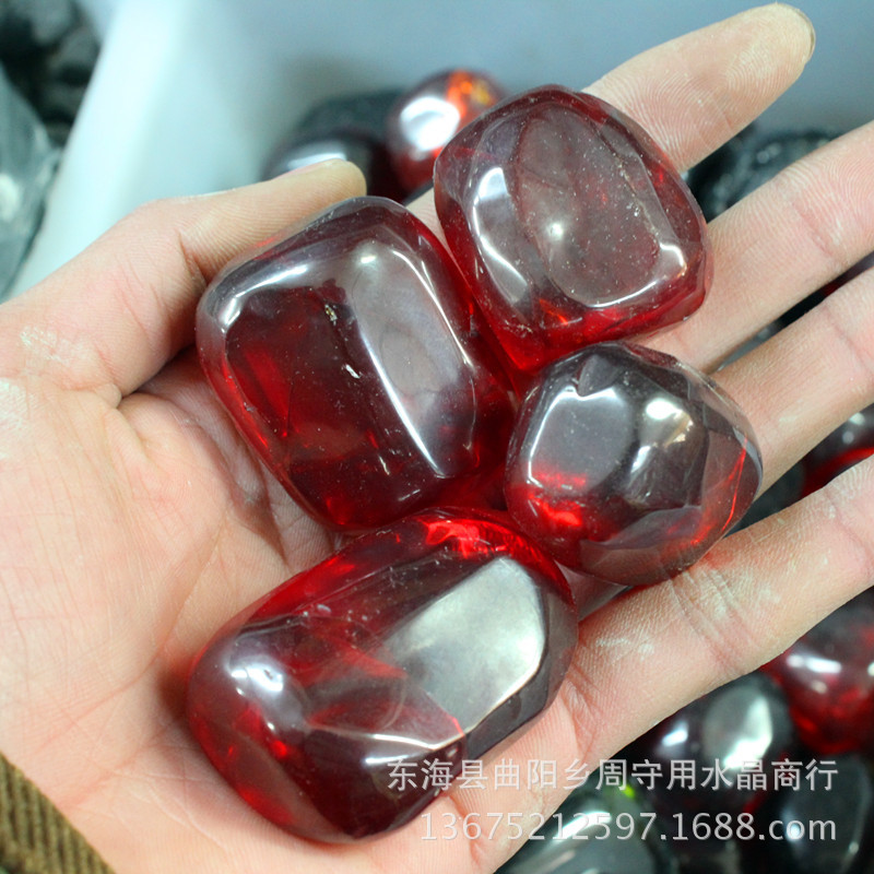 锆石原石 矿物宝石 晶体极品彩色宝石 红色粉色 把玩