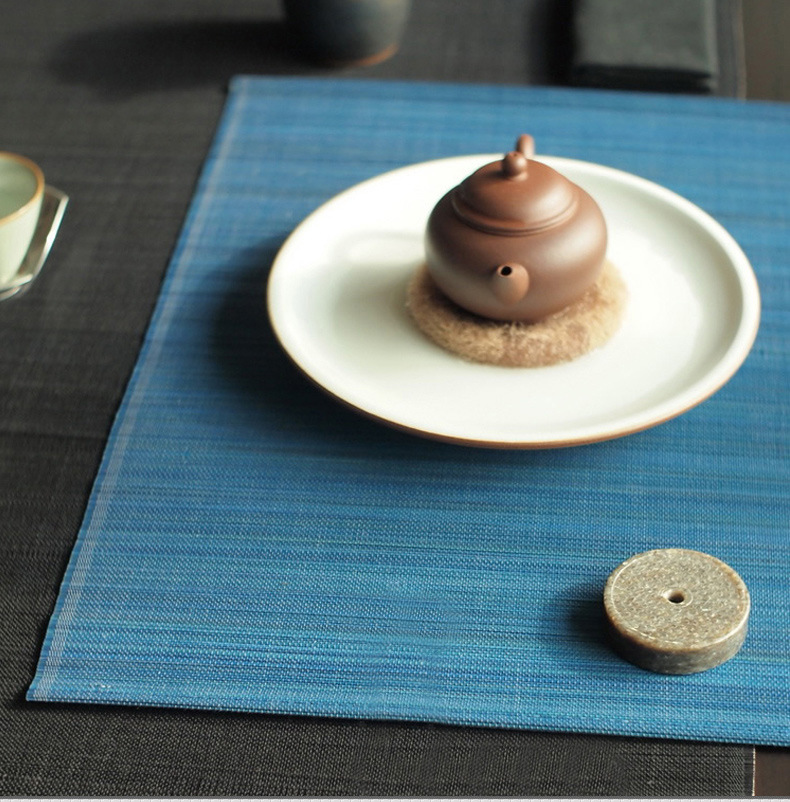 日本茶道茶席 台湾三希香满禅意竹制竹帘茶席 茶几茶具桌旗小号