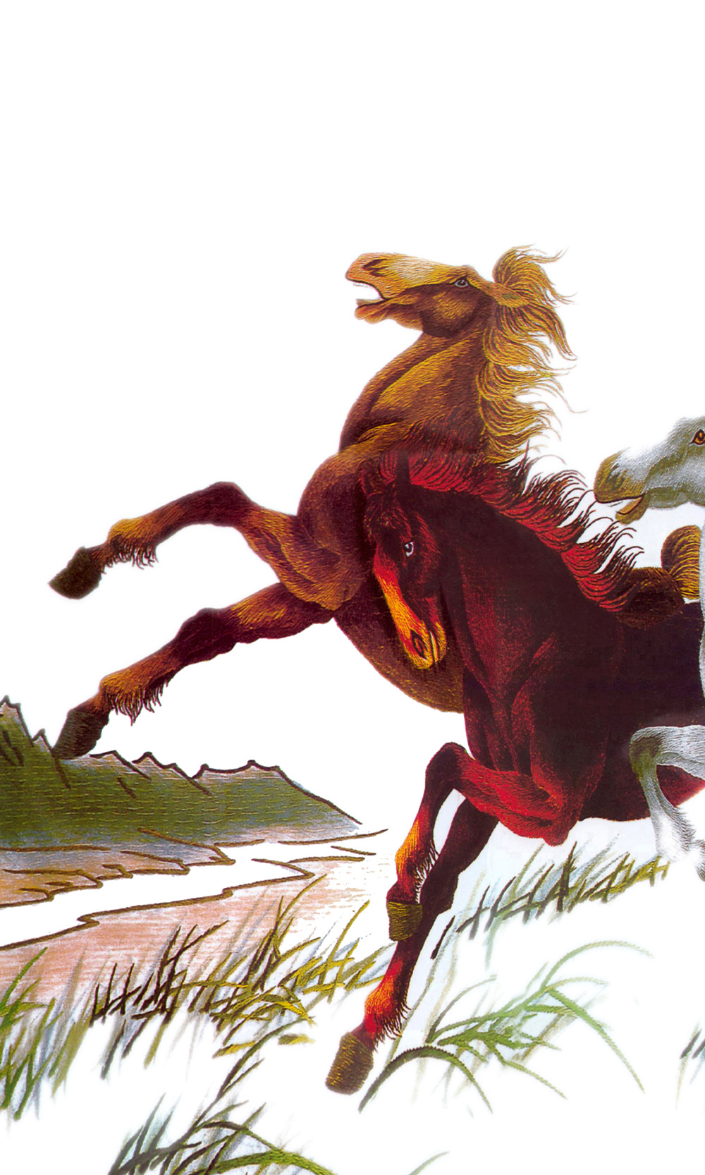 高级大气上档次艺术碳晶墙暖 马到成功3连画 碳晶墙暖厂家招商