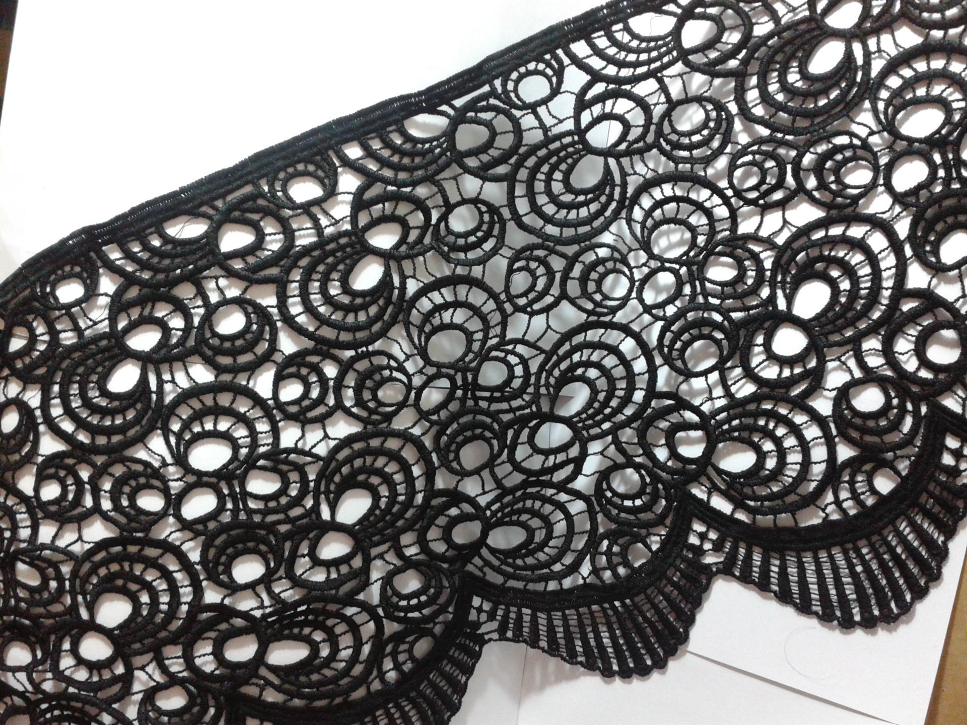 30cm宽 水溶花边刺绣条码 m1921款 贝壳型 百搭diy