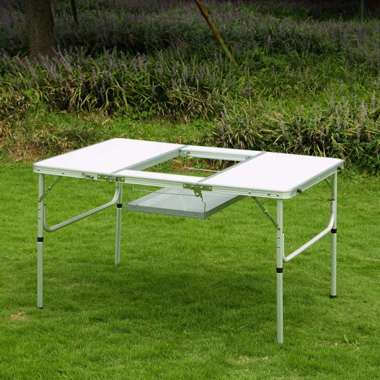 厂家批发韩式户外烧烤桌 烧烤折叠桌 手提箱式烧烤桌