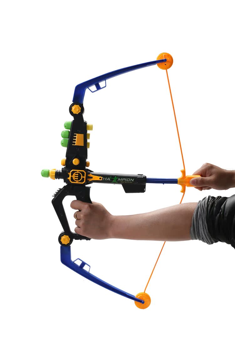 儿童仿真软弹弓箭玩具 过家家射击玩具弓箭 软弹弩玩具