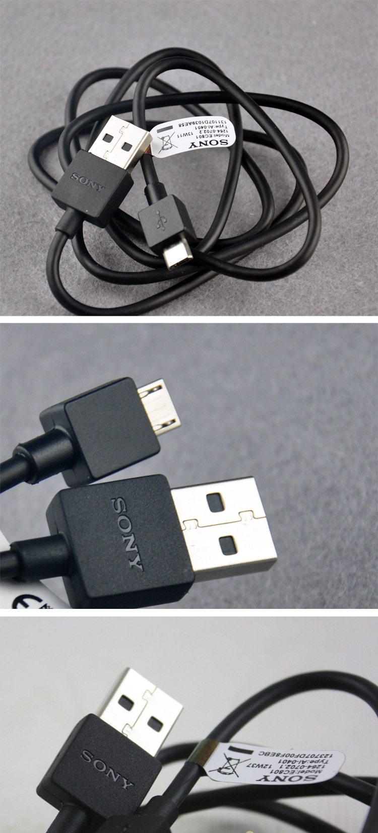 索尼ec801原装数据线 手机充电线 l36h l35h lt30psony数据线