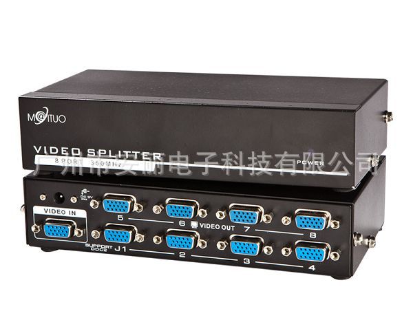 8路vga分配器350mhz带宽1拖8液晶拼接屏电视墙分配器