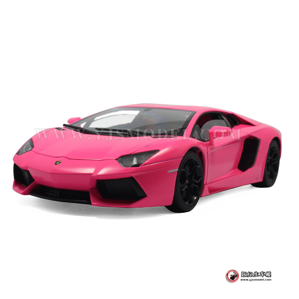 批发威利1:18 兰博基尼lp700 汽车模型 粉色 6台起批