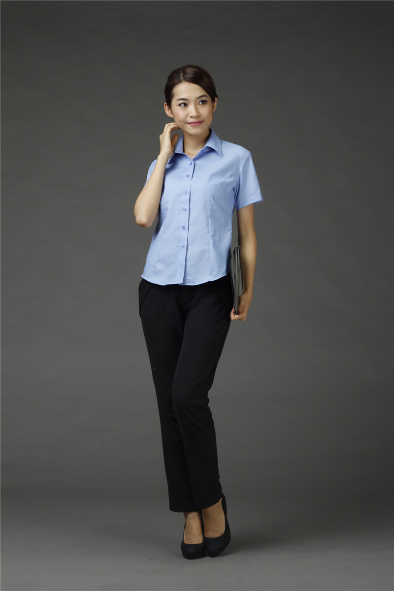 新款女衬衫 女装短袖职业工装 女工作服 新款上班族 职业制服衬衫