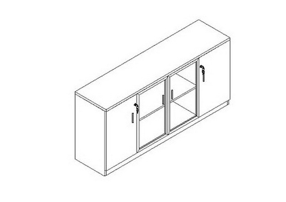 厂家直销 铝框玻璃门茶水柜/文件柜 可定制