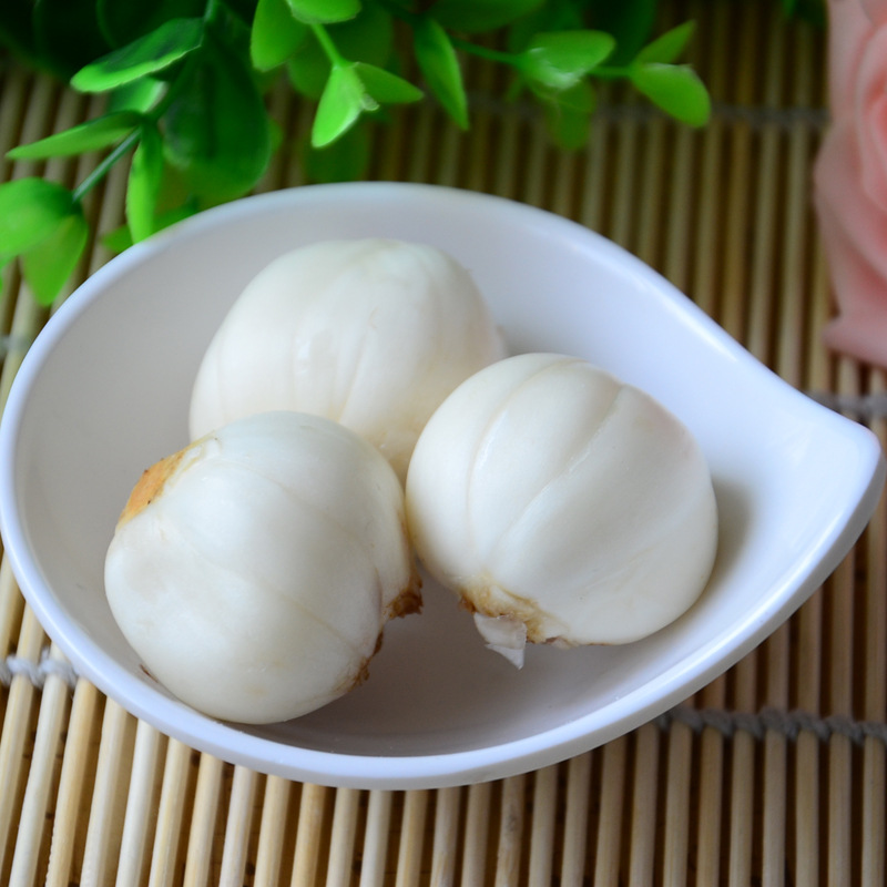 陇上十三宝 正宗兰州百合 可食用百合 甜 鲜百合 三头 真空包装 图片_