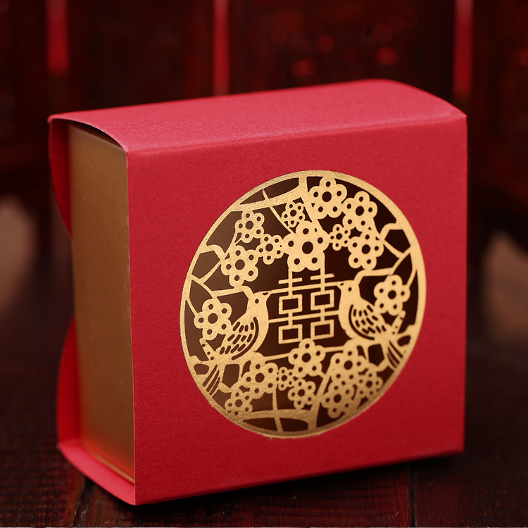 厂家直销婚庆用品正方形创意高档婚礼镂空喜糖盒 51-33糖盒