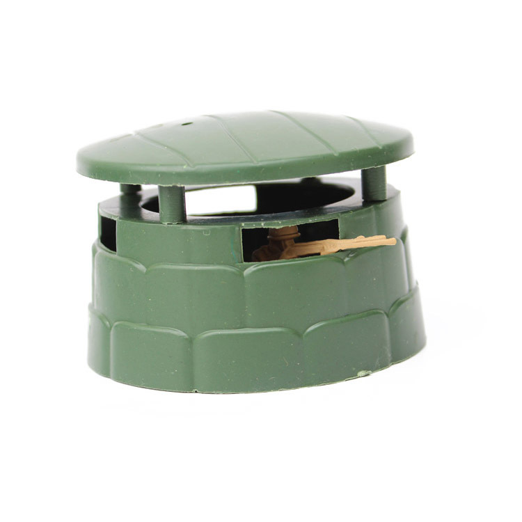 圆形碉堡 军事战争场景模型 二战 现代军事沙盘 拼装模型厂家直销