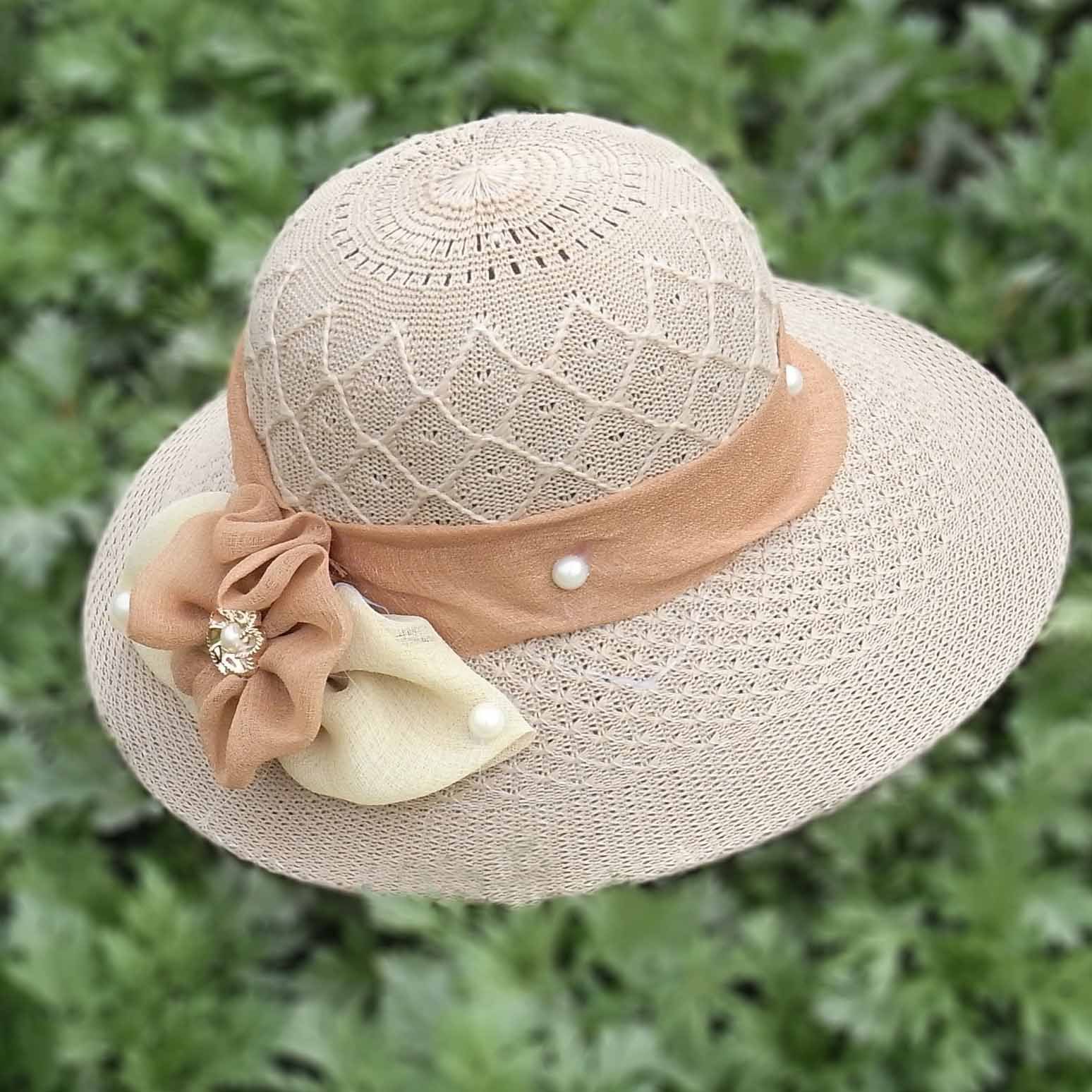 2014新款春夏女帽 珍珠蝴蝶结网帽 韩版潮成人帽厂家批发