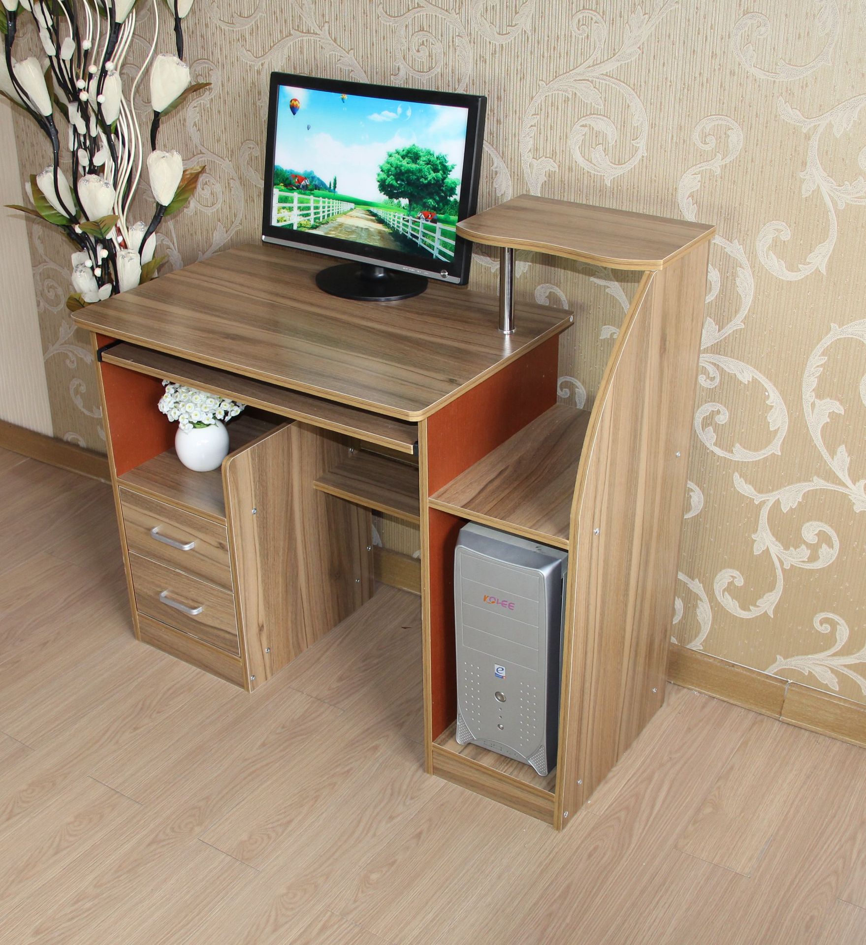 大量批发环保板式电脑桌 办公桌 台式家用学生桌