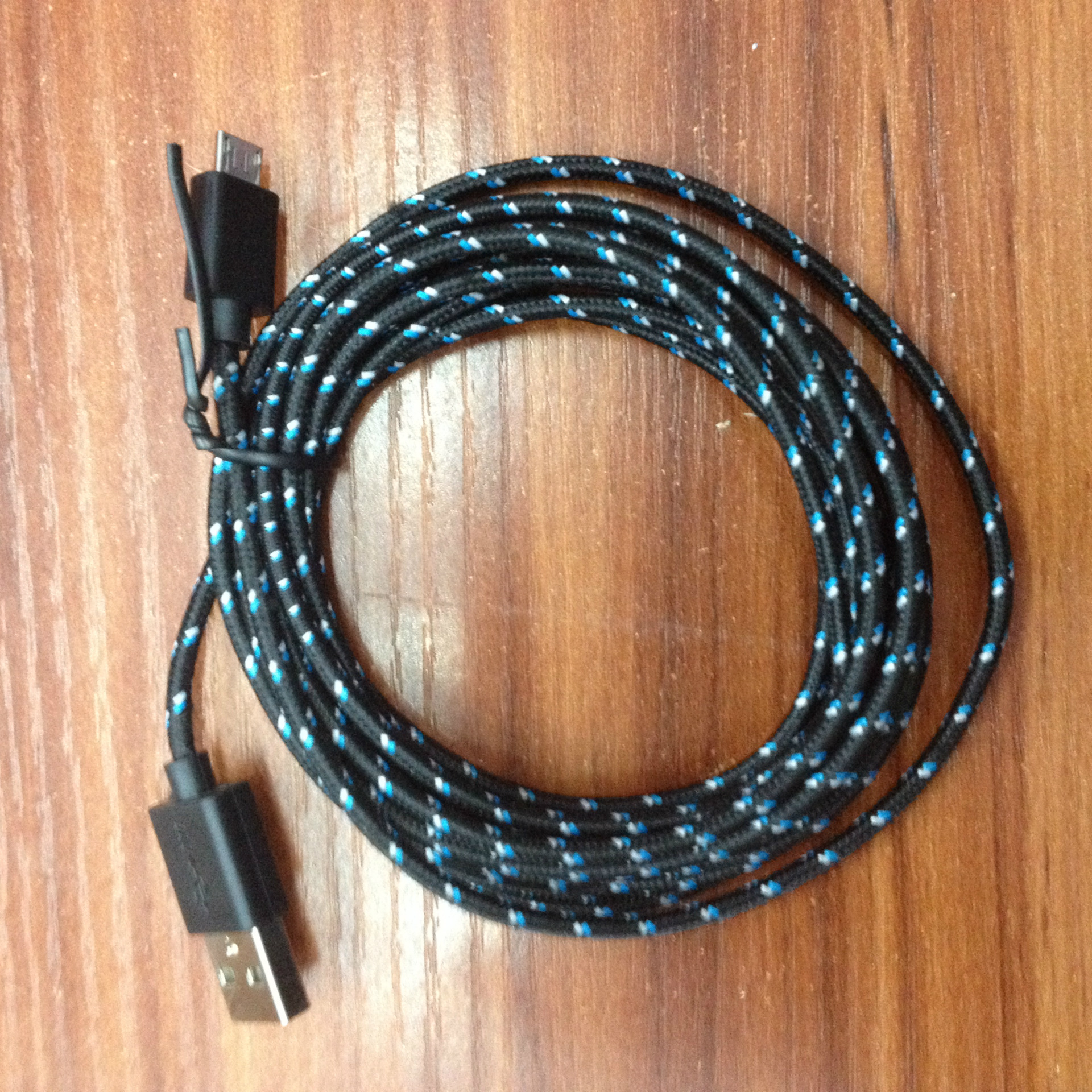 智能机编织数据线三星手机数据线小米v8彩色尼龙网编织线1m 2m3m