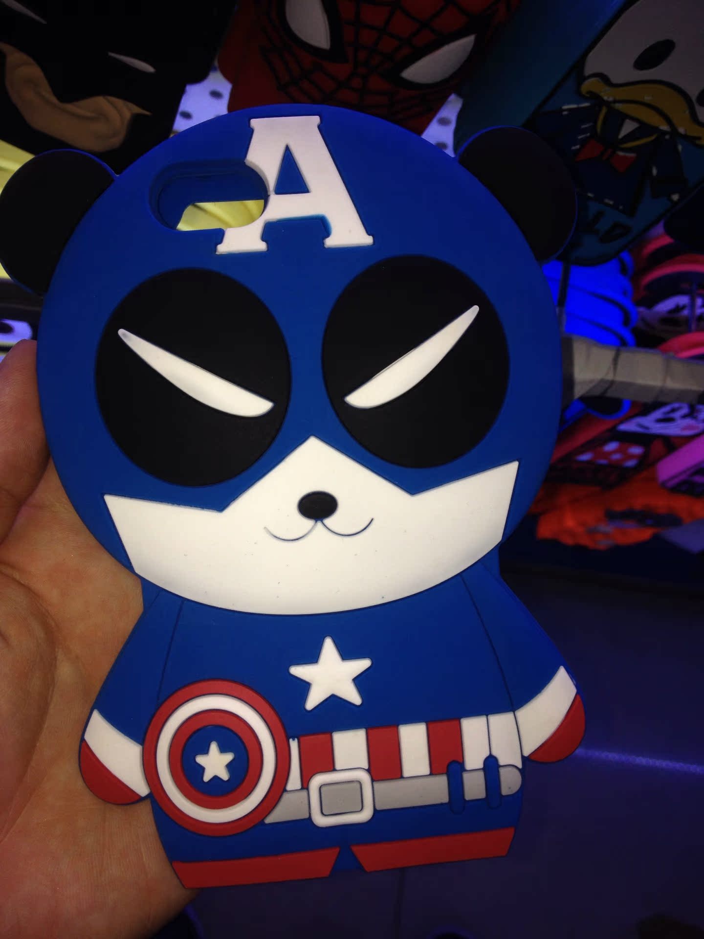 7寸 卡通硅胶手机壳苹果5s 暴力超人熊手机保护套