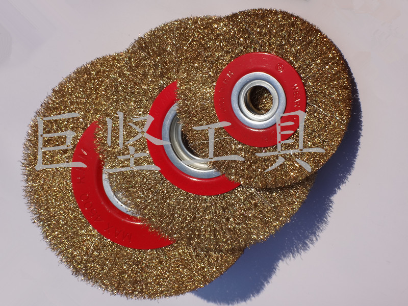 工业大面积除锈除垢 厂家直销 曲丝平型永康钢丝轮 75mm