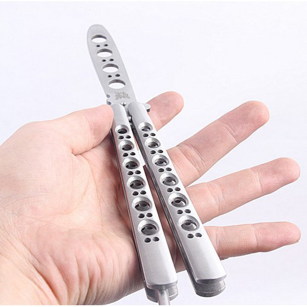 蝴蝶梳 不锈钢蝴蝶梳 全不锈蝴蝶甩梳 训练梳蝴蝶甩梳 (未开刃)