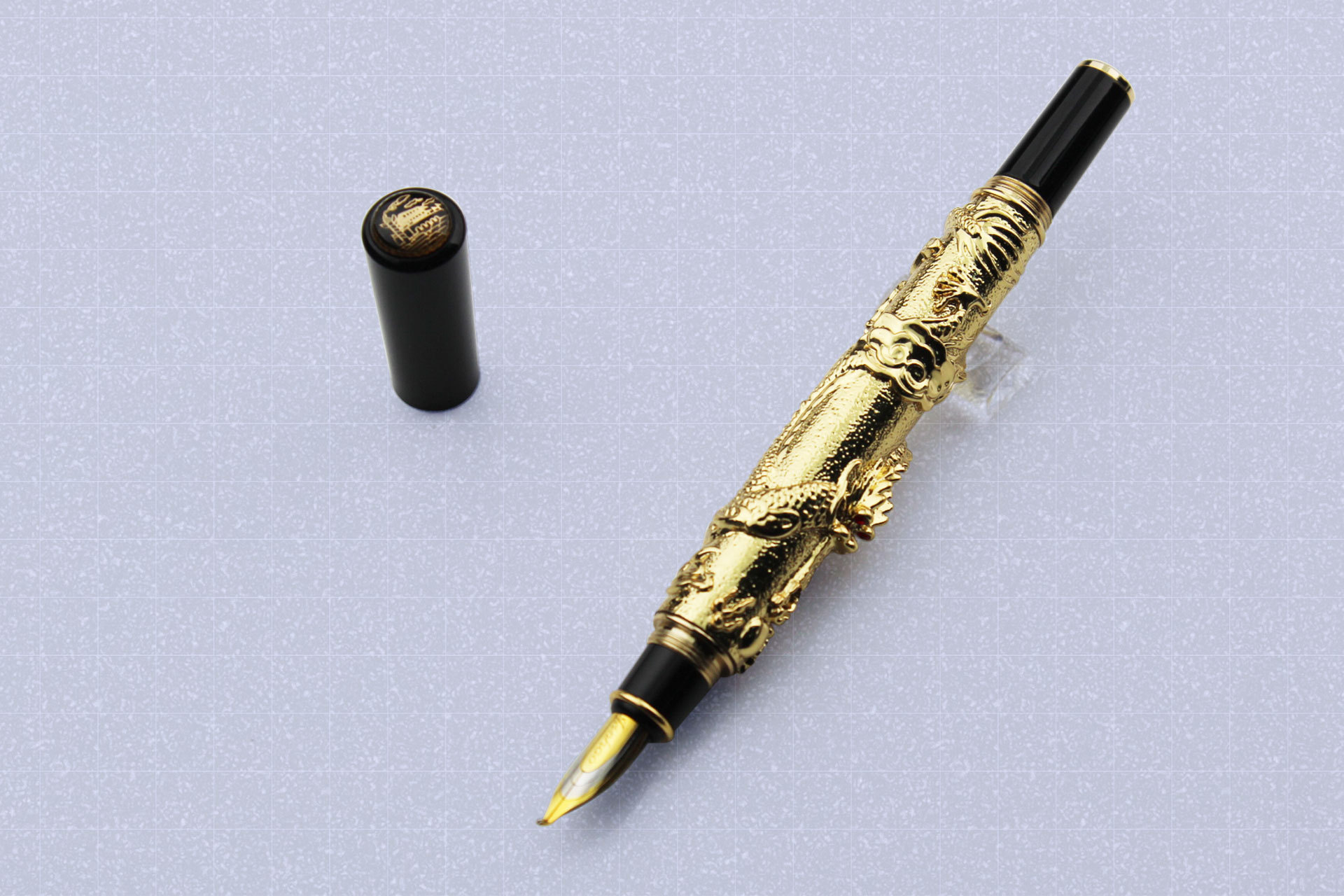 金豪厂家直销 批发品牌高档金属礼品龙笔 东方神龙钢笔 印制logo