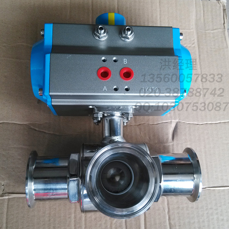 进口气动三通球阀厂家_卡麦隆品牌(图3) 气动三通内螺纹球阀_吉林微型气动三通球阀生产厂家_气动三通螺纹球阀