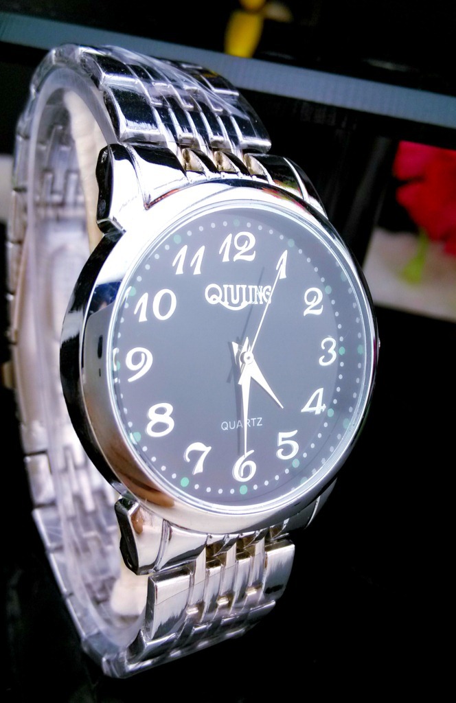 q简约数字表盘男士石英指针经典商务休闲钢带手表 支持代发加盟