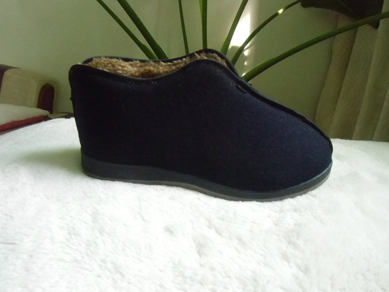 正品老北京布鞋加密加厚长绒华服呢面料软底男棉老头乐合脸儿僧鞋