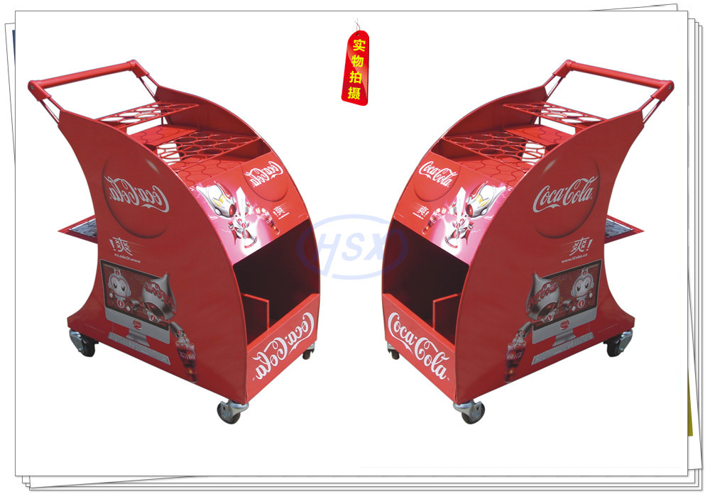 饮料促销车 可口可乐货架 饮料手推车 可设计定做 hsx-025