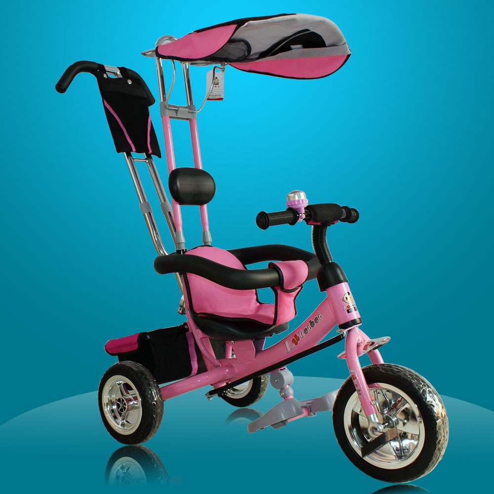 新款儿童三轮车 脚踏车 童车 脚蹬三轮车 多功能四合一手推车