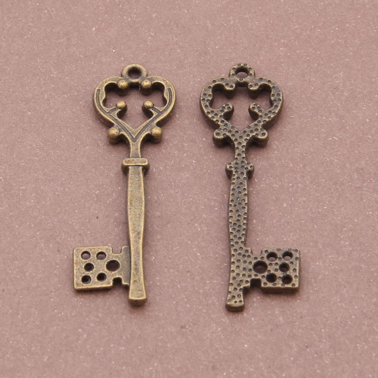 雅亿diy复古饰品配件 青古铜钥匙zakka批发 (100个每包)1927
