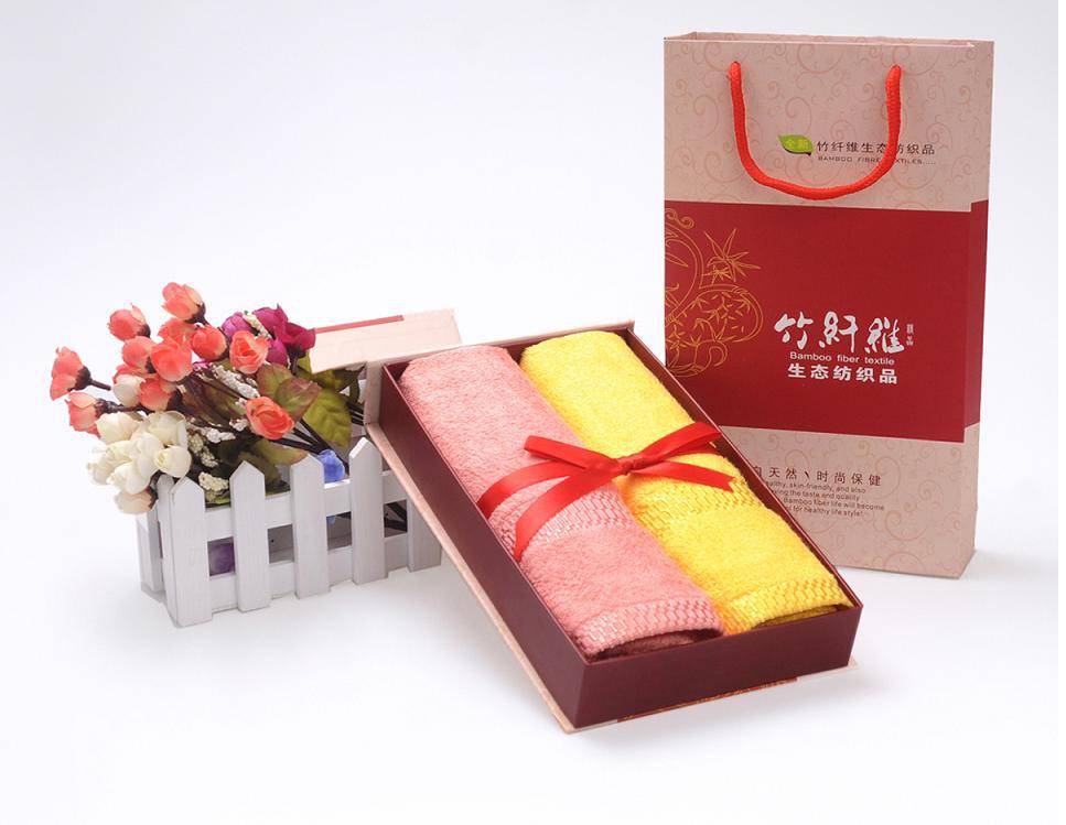 竹纤维礼盒 包装盒两条装可订制